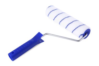 Beyaza izole edilmiş bir boya fırçası. Yapı aracı