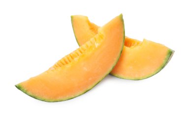 beyaz izole kavun karpuz dilimleri