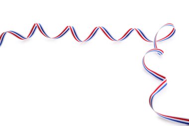 Hollanda bayrağı üzerinde beyaz izole renkleri şerit
