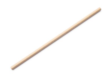 Organik bambu içmek saman beyaz, üst görünüm izole
