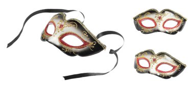 Beyaz karnaval maskesi, kolaj