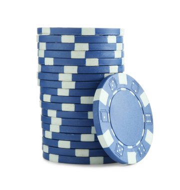 Poker oyunu. Kumarhane çipleri beyaz