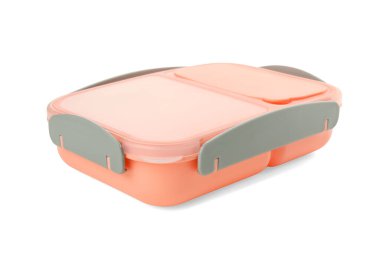 Bir plastik beslenme çantası beyaza izole edilmiş.