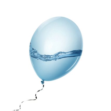 Beyaz zemin üzerinde su olan balon