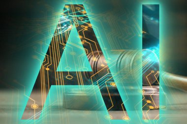 Yapay zeka ve hukuk. Al kısaltması ve yargıç tokmağı.