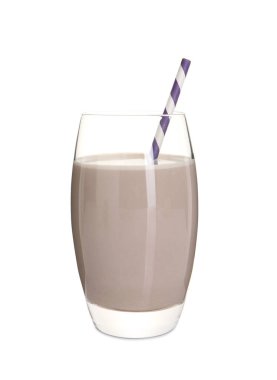 Beyaz bardakta nefis protein karışımı.