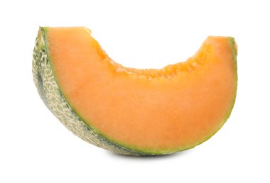 Kavun parçası beyaza izole edilmiş.