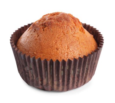 Beyaza izole edilmiş lezzetli bir kek.