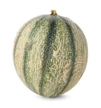 Bir kavun karpuzu beyaza izole edilmiş.