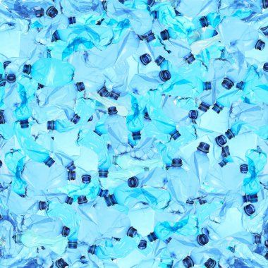Arkaplan olarak buruşmuş plastik şişeler kullanıldı