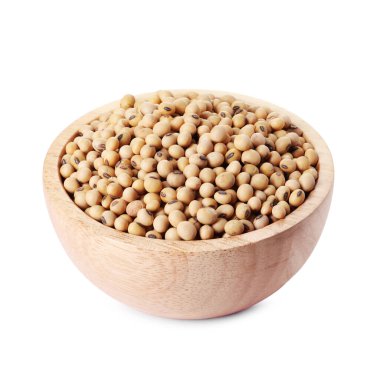 beyaz izole kase soya fasulyesi