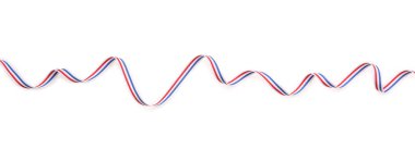 Hollanda bayrağı renginde şerit beyaz, üst görünümde izole edilmiş