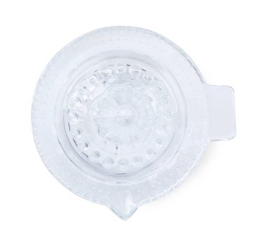 Bir bardak sıkacağı beyaza izole edilmiş, üst manzara.