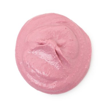 Lezzetli pancar humusu beyaza izole edilmiş, üst manzara