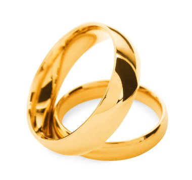 Güzel altın alyanslar bembeyaz