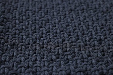 Arka plan olarak el yapımı makrome alışveriş çantası, yakın plan