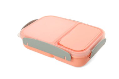 Bir plastik beslenme çantası beyaza izole edilmiş.