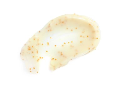 Üst görünümde, beyazda izole edilmiş vücut fırçasının kokusu