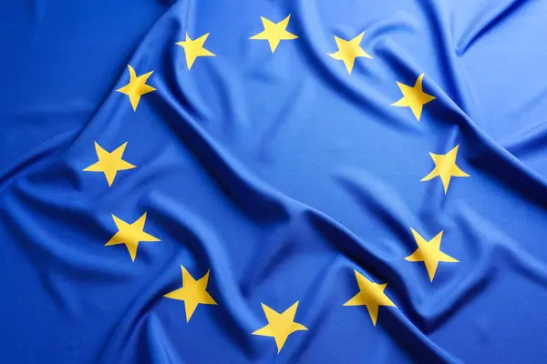 Flag European Union Background Closeup — стоковое фото