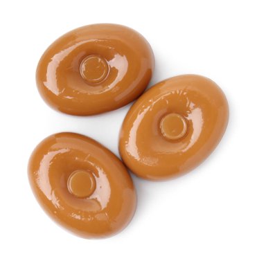 Lezzetli, sert şekerlemeler beyaz, üst manzara