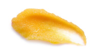 Üst görünümde, beyazda izole edilmiş vücut fırçasının kokusu