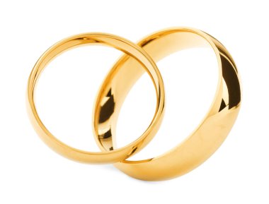 Güzel altın alyanslar bembeyaz