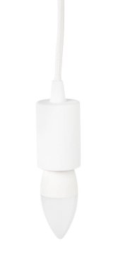 Bir ampul beyaza asılmış.