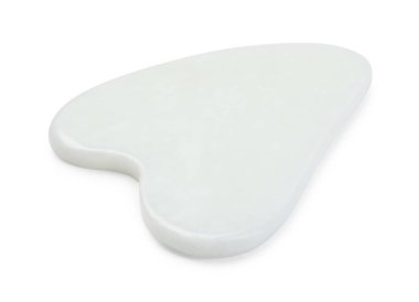 Bir gua sha aracı beyaz üzerinde izole