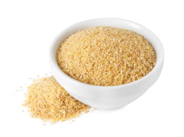 Beyaz kasede çiğ buğday inliyor.