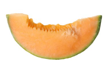 Kavun parçası beyaza izole edilmiş.