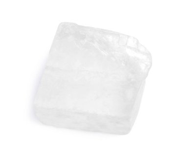 Beautiful optical calcite isolated on white. Natural gemstone clipart