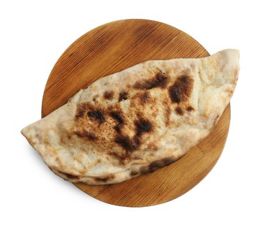 Beyaz manzaralı, nefis bir calzone.