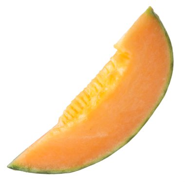 Kavun parçası beyaza izole edilmiş.