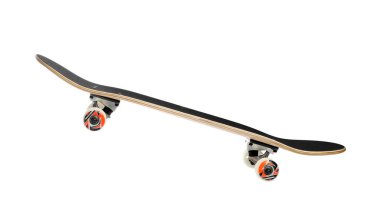 Bir kaykay beyazda izole edilmiş. Spor malzemeleri.