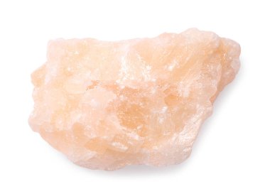 Beautiful orange calcite isolated on white. Natural gemstone clipart