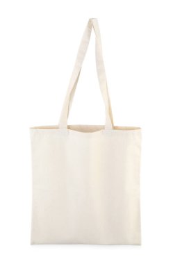 Bir alışveriş çantası beyazda izole edilmiş. Tasarım için model