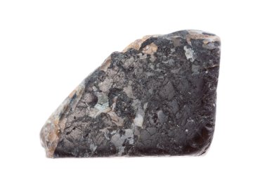 Güzel dumanlı topaz beyazda izole edilmiş. Doğal değerli taş.