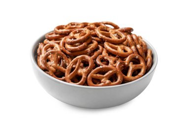 Beyaz kraker kasesindeki leziz krakerler.