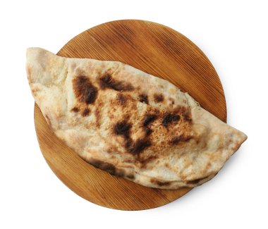 Beyaz manzaralı, nefis bir calzone.