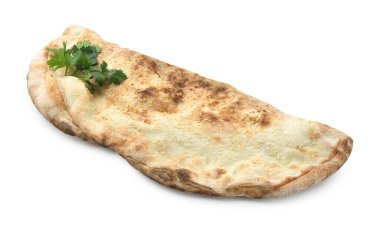 Beyaz maydanozlu leziz bir calzone.