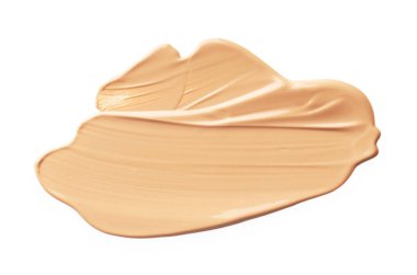 Deri temeli beyaza izole edilmiş, üst görünüm. Kozmetik ürün örneği