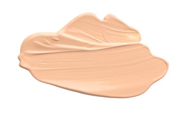 Deri temeli beyaza izole edilmiş, üst görünüm. Kozmetik ürün örneği