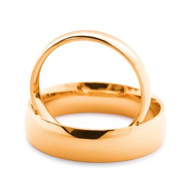 Güzel altın alyanslar bembeyaz