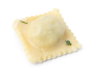 Bir lezzetli ravioli ve beyaz peynirli.