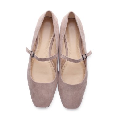 Beyaz, üst görünümde izole edilmiş iki bale dairesi.