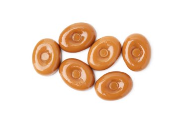 Lezzetli, sert şekerlemeler beyaz, üst manzara