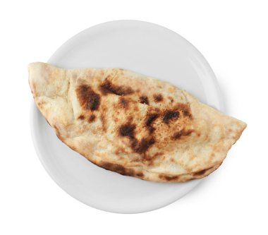 Beyaz manzaralı, nefis bir calzone.