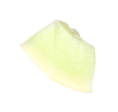 Piece of fresh melon isolated on white clipart