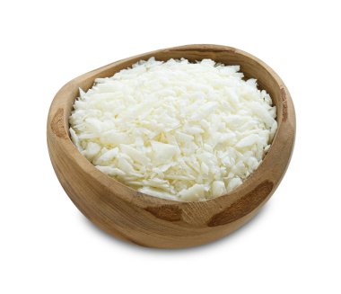 Beyazda izole edilmiş kabın içindeki soya cilası