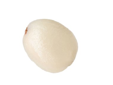 Taze soyulmuş Rambutan beyazı izole etmiş. Egzotik meyve